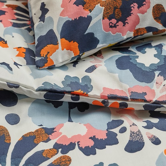 IKEA HÖNSGULLÖRT Duvet cover and pillowcase(s), floral pattern/multicolor, King - Picture 4 of 5